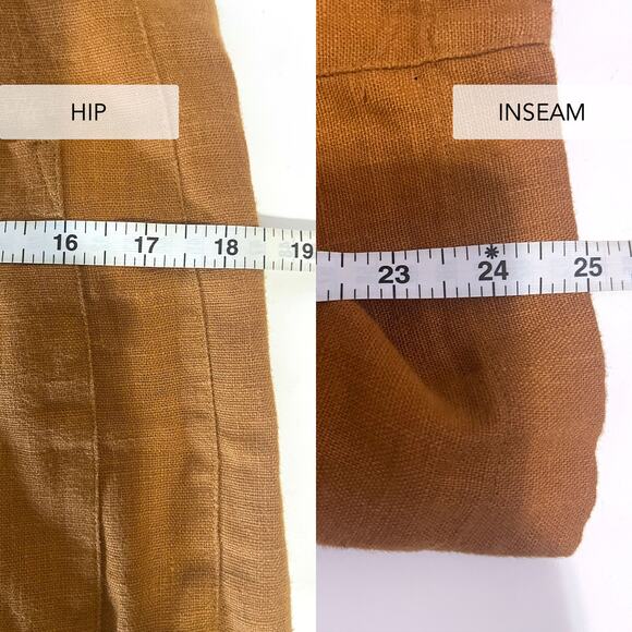 BEATON STUDIO 100% Linen Overalls in Rust Size XS - Picture 16 of 16